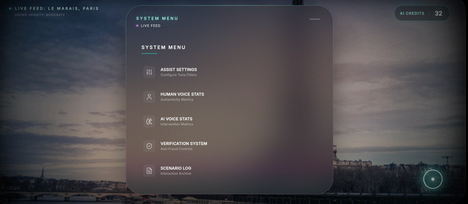 HI prototype: System menu