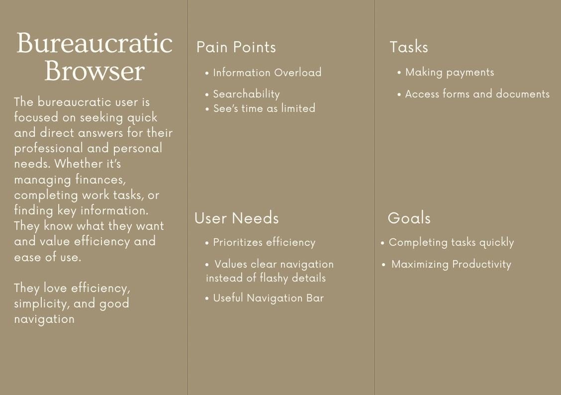Bureaucratic Browser persona card