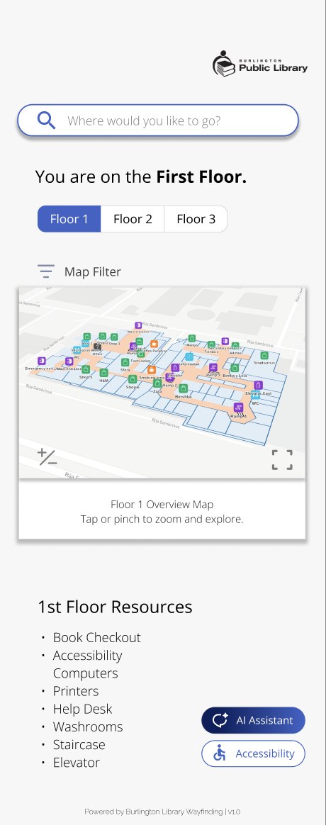 Floor selection with library resources